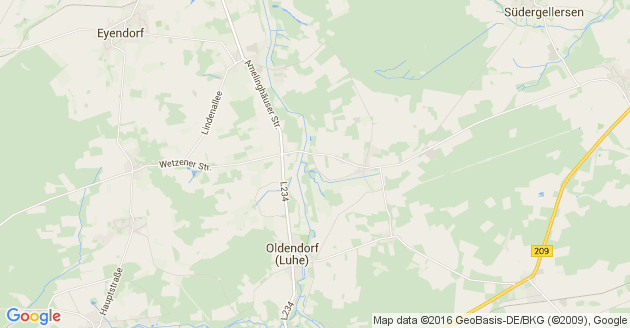 Karte Oldendorf an der Luhe