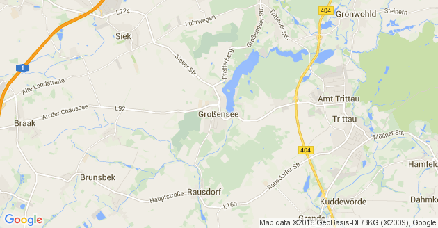 Karte Großensee Kreis Stormarn