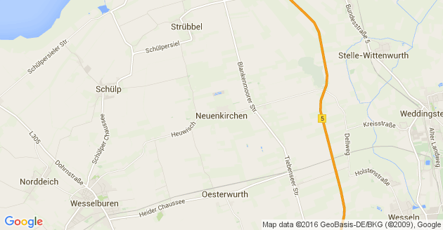 Karte Neuenkirchen in Dithmarschen