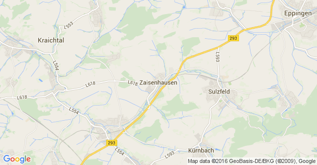 Karte Zaisenhausen in Baden