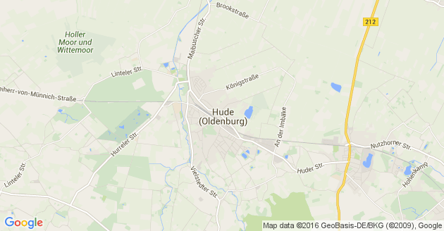 Karte Hude in Oldenburg