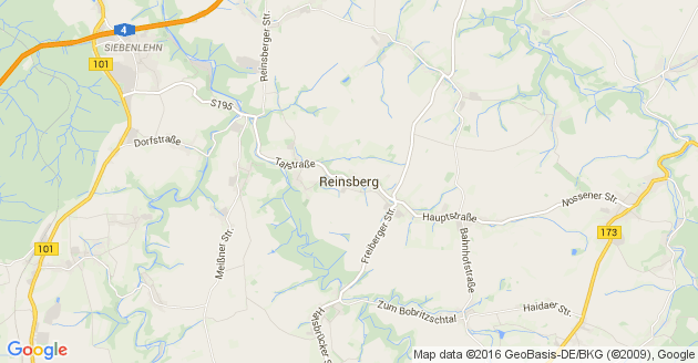 Karte Reinsberg in Sachsen