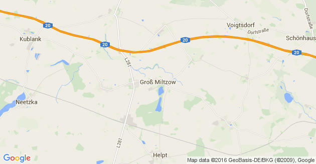 Karte Groß Miltzow