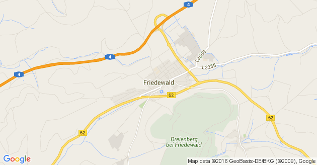 Karte Friedewald in Hessen