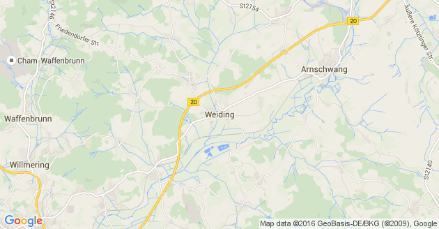 Karte Weiding Kreis Cham