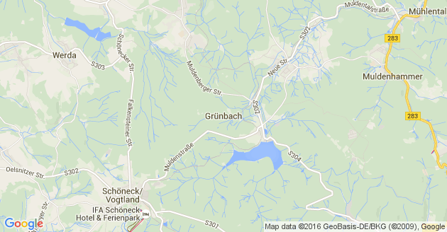 Karte Grünbach Höhenluftkurort