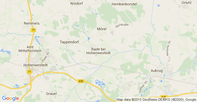 Karte Rade bei Hohenwestedt