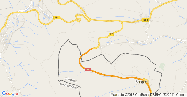 Karte Blumberg in Baden