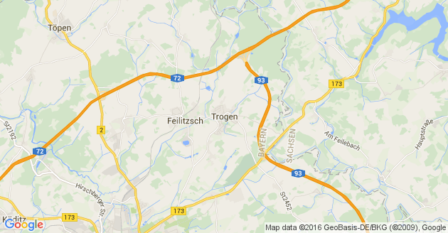 Karte Trogen in Oberfranken