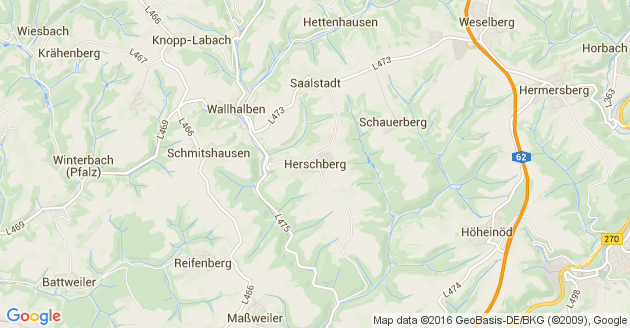 Karte Herschberg in der Pfalz