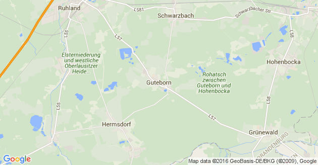 Karte Guteborn in der Oberlausitz