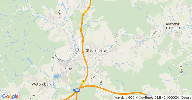 Karte Staufenberg in Hessen