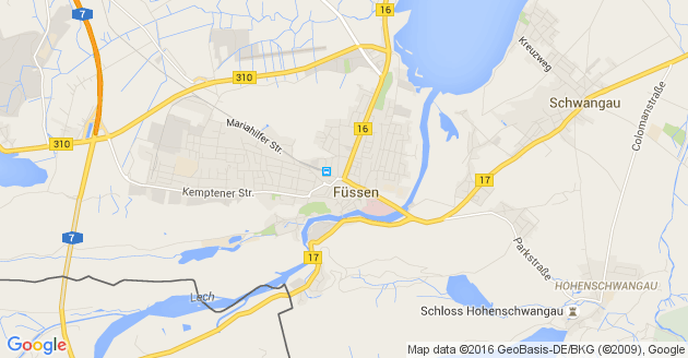 Karte Füssen