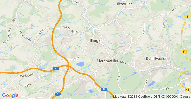 Karte Illingen an der Saar   