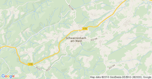 Karte Schwarzenbach am Wald