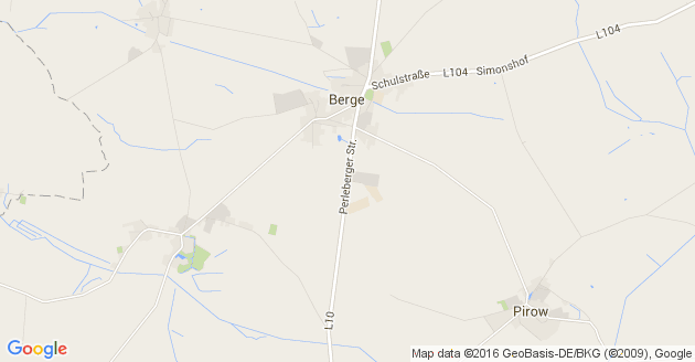 Karte Berge bei Perleberg