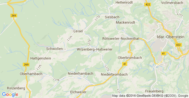Karte Wilzenberg Hußweiler