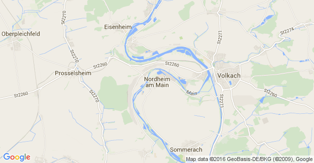 Karte Nordheim am Main