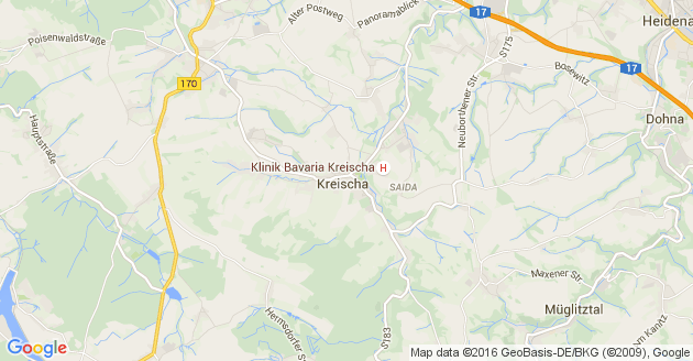 Karte Kreischa bei Dresden