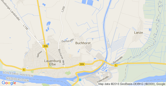 Karte Buchhorst Kreis Herzogtum Lauenburg