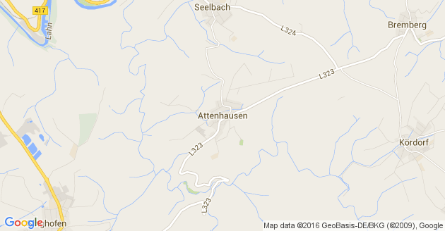Karte Attenhausen im Rhein Lahn Kreis