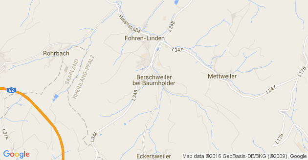 Karte Berschweiler bei Baumholder
