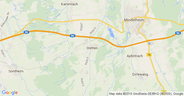 Karte Stetten in Schwaben