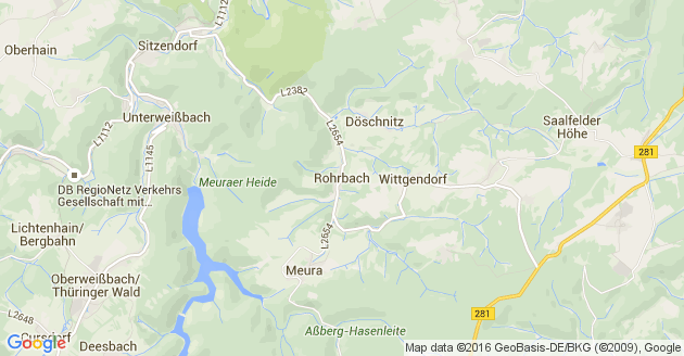 Karte Rohrbach bei Rudolstadt