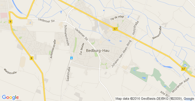 Karte Bedburg Hau