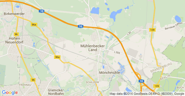 Karte Mühlenbecker Land