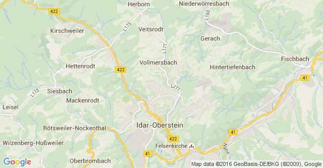 Karte Herborn bei Idar Oberstein