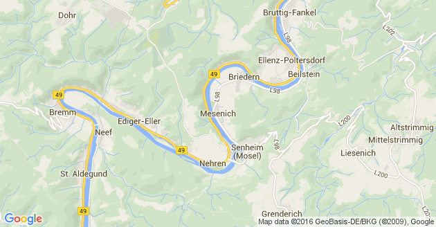 Karte Mesenich bei Cochem