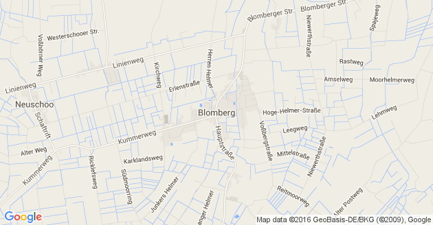 Karte Blomberg in Ostfriesland