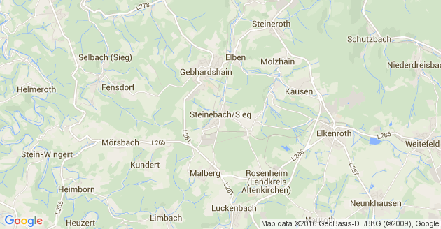 Karte Steinebach an der Sieg