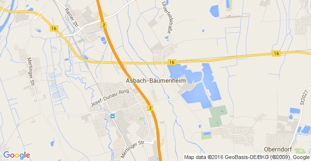 Karte Asbach Bäumenheim
