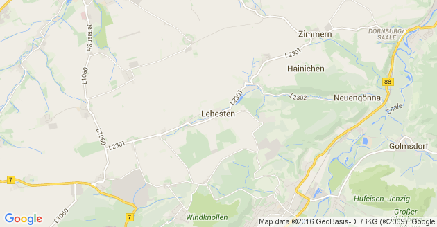 Karte Lehesten bei Jena