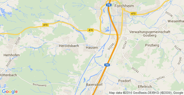 Karte Hausen in Oberfranken