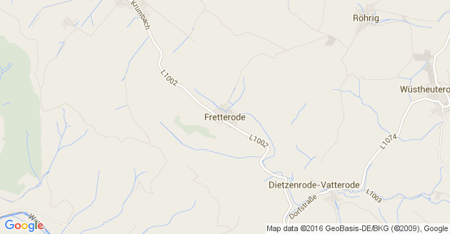 Karte Fretterode
