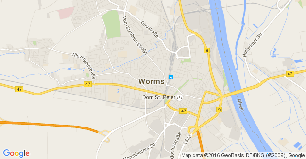 Karte Worms