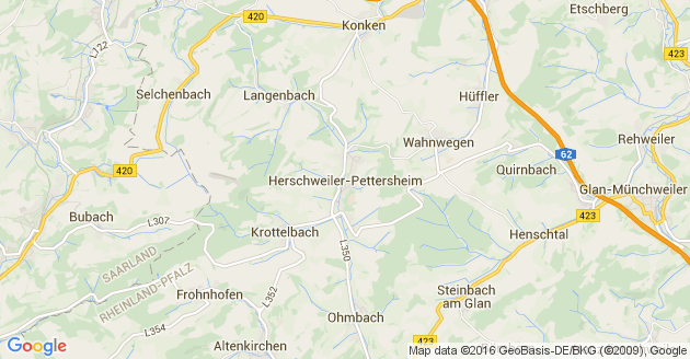 Karte Herschweiler Pettersheim