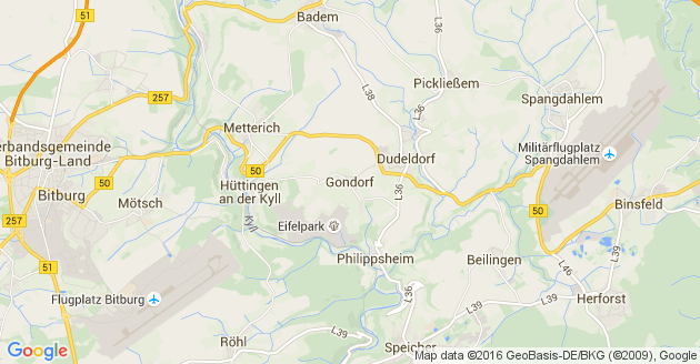 Karte Gondorf bei Bitburg