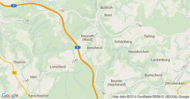 Karte Schönberg bei Hermeskeil