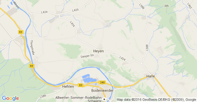 Karte Heyen Kreis Holzminden