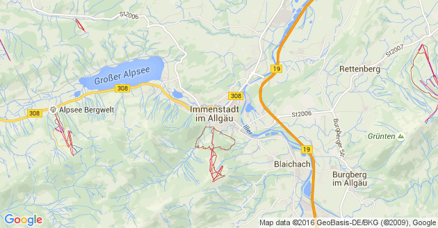 Karte Immenstadt im Allgäu   