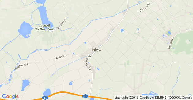 Karte Ihlow Kreis Aurich     