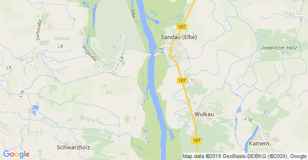 Karte Sandau an der Elbe