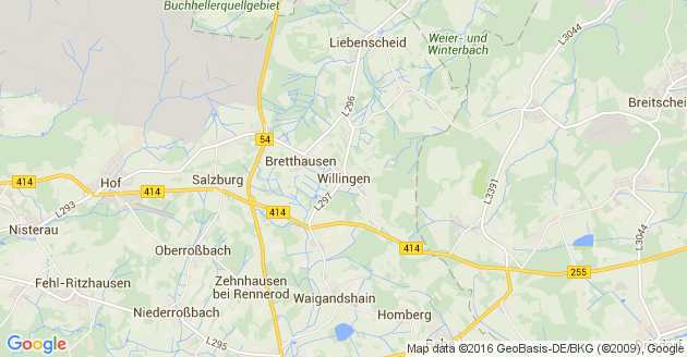 Karte Willingen im Westerwald