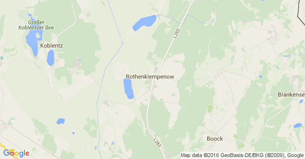 Karte Rothenklempenow