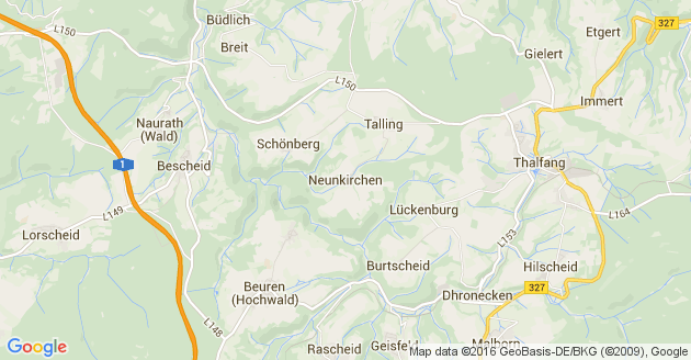 Karte Neunkirchen im Hunsrück