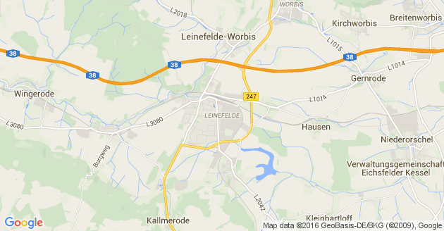 Karte Gernrode bei Leinefelde